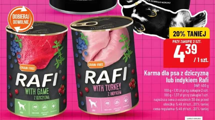 Karma z indykiem dla psa