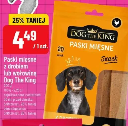 Paski mięsne z drobiem lub wołowiną