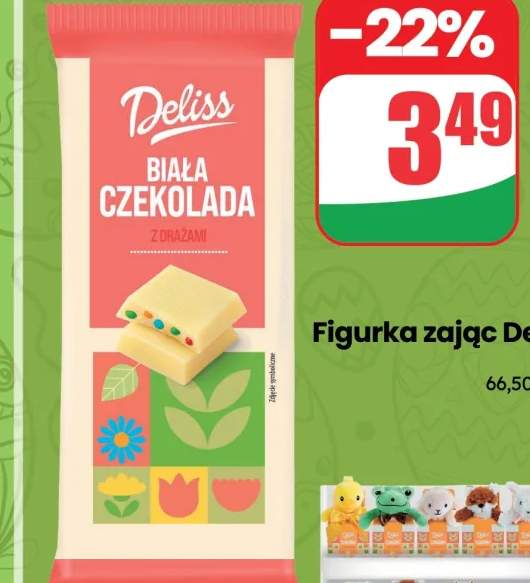 Czekolada biała z drażami