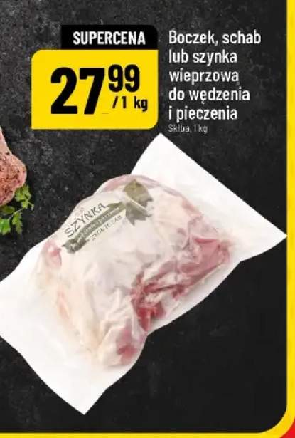 Boczek, schab lub szynka wieprzowa do wędzenia i pieczenia