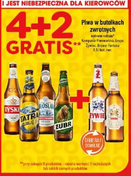 Piwo w butelkach zwrotnych Żubr