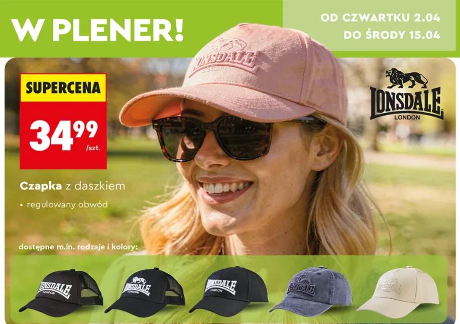 Czapka z daszkiem regulowany obwód