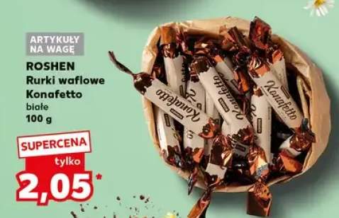 Rurki waflowe Konafetto białe