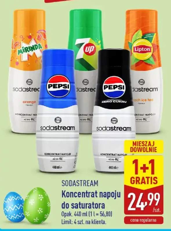 Koncentrat napoju do saturatora, różne rodzaje 1+1 GRATIS