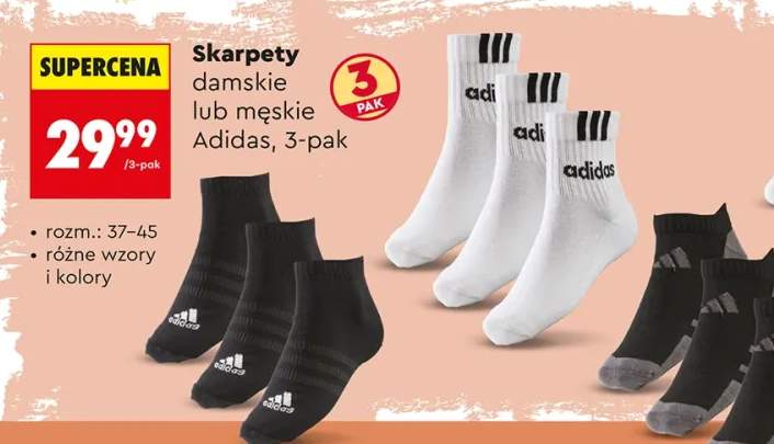 Skarpety damskie lub męskie, 3-pak