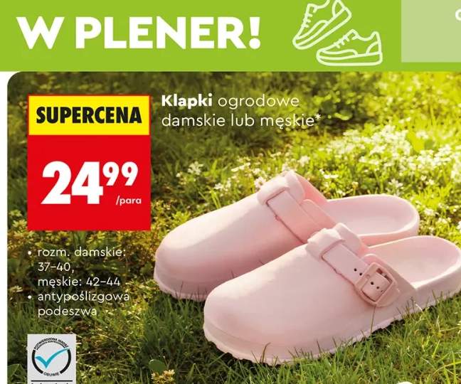 Klapki ogrodowe damskie lub męskie