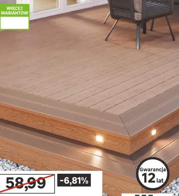 Deska tarasowa kompozytowa Modern Teak 14.6x240x2.3 c