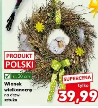 Wianek wielkanocny na drzwi