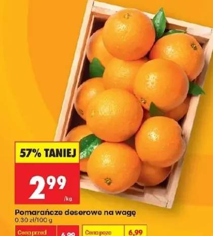 Pomarańcze deserowe na wagę