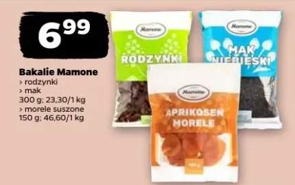 Bakalie Mamone (rodzynki, morele suszone, aprikosen florele)