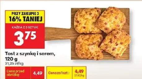 Tost z szynką i serem