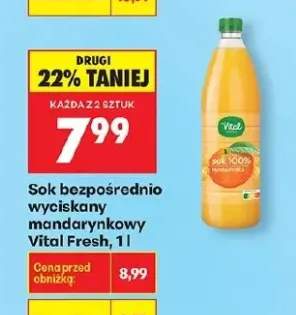 Sok bezpośrednio wyciskany mandarynkowy