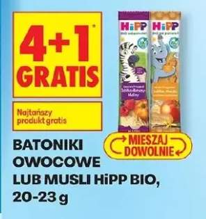 Batonikami owocowymi lub musli Hipp Bio