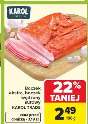 Boczek ekstra, boczek wędzony, surowy