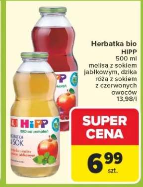 Herbatka bio melisa z sokiem jabłkowym