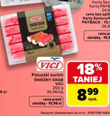 Paluszki surimi śnieżny krab