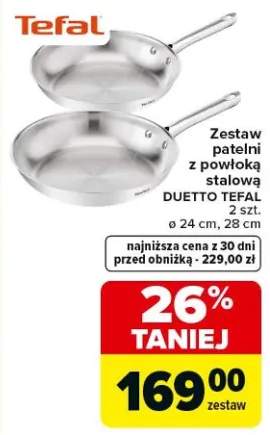 Zestaw patelni z powłoką stalową Duetto