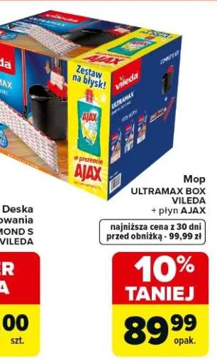 Mop ULTRAMAX BOX VILEDA + płyn AJAX