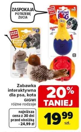 Zabawka interaktywna dla psa, kota Gigwi różne rodzaje