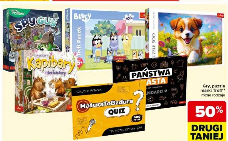 Gry, puzzle marki Trefl różne rodzaje