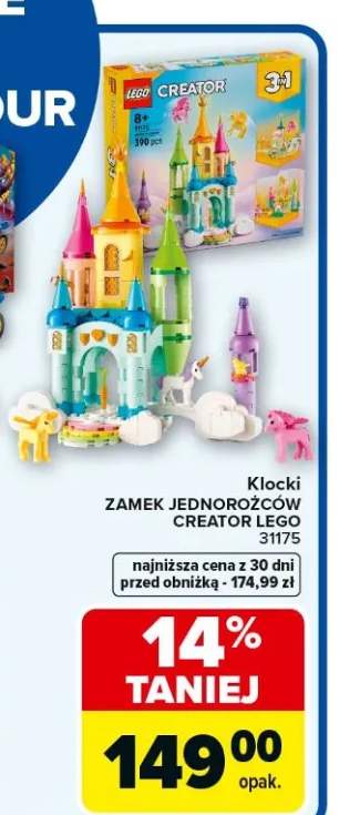 Klocki zamek jednorożców CREATOR LEGO 31175