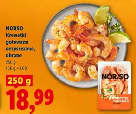 Krewetki gotowane oczyszczone, obrane