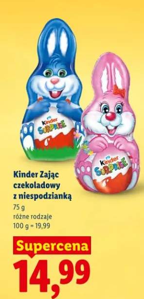 Czekolada Kinder Zając czekoladowy z niespodzianką