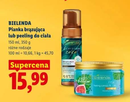 Pianka brązująca lub peeling do ciała