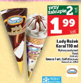 Lody rożek czekoladowy i waniliowy