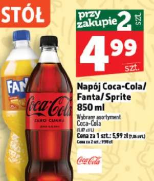 Napój coca-cola, fanta, sprite