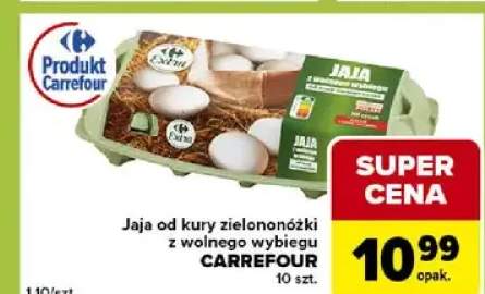 Jaja od kury zielonoóżki z wolnego wybiegu carrefour