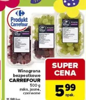 Winogrona bezpestkowe mix jasne, czerwone