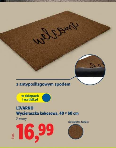 Wycieraczka kokosowa, 40 x 60 cm