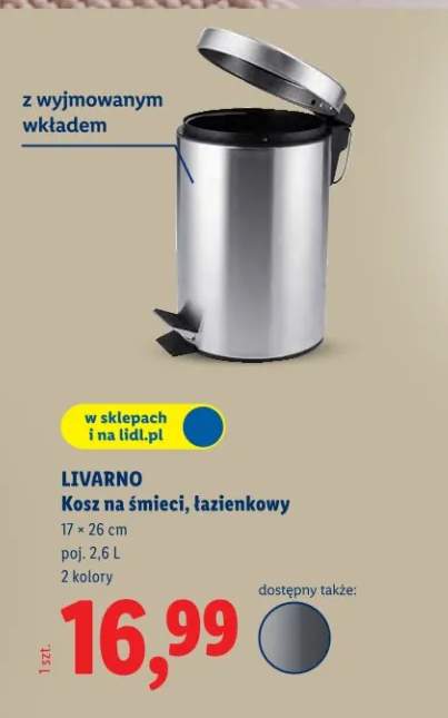 Kosz na śmieci łazienkowy