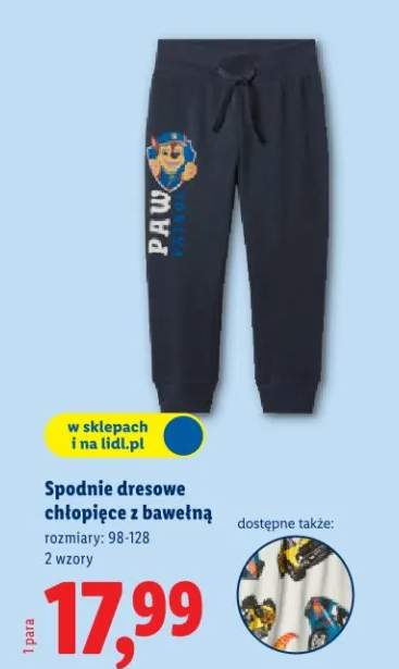 Spodnie dresowe chłopięce z bawełną