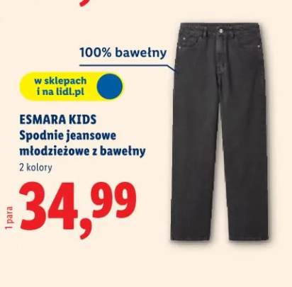 Spodnie jeansowe młodzieżowe z bawełny