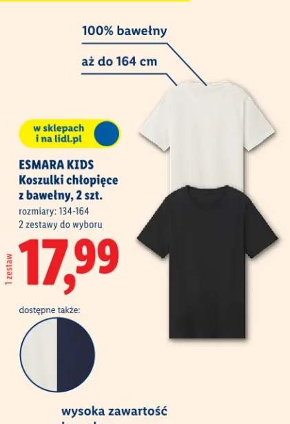 Koszulki chłopięce z bawełny, 2 szt.