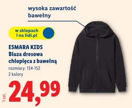 Bluza dresowa chłopięca z bawełną