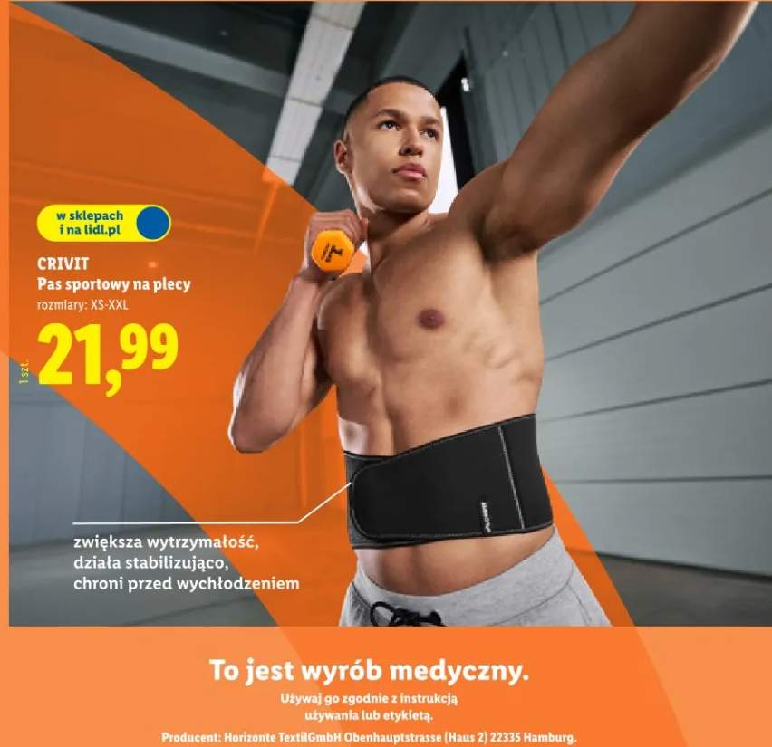 Pas sportowy na plecy