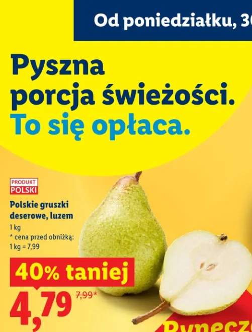 Gruszki deserowe luzem