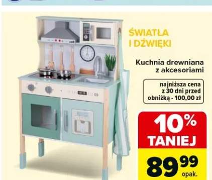 Kuchnia drewniana z akcesoriami