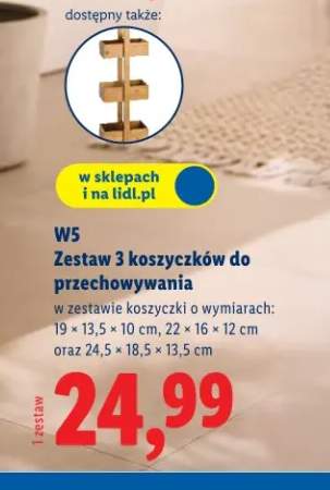 Zestaw 3 koszyków do przechowywania