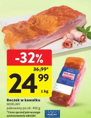 Boczek w kawałku pakowany po ok.