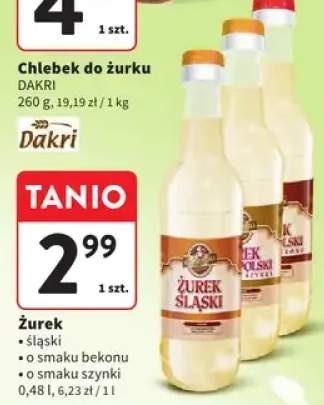 Żurek śląski, o smaku bekonu, o smaku szynki