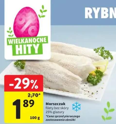 Morszczuk filety bez skóry 25% glazury