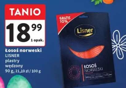Łosoś norweski Lisner plastry wędzony