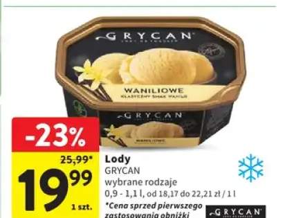 Lody Grycan wybrane rodzaje