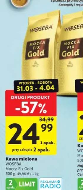 Kawa mielona Mocca Fix Gold