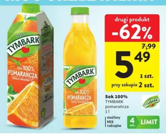 Sok 100% pomarańcza