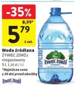 Woda źródlana niegazowana